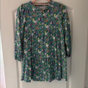 Mini Boden Floral Long Sleeve Dress